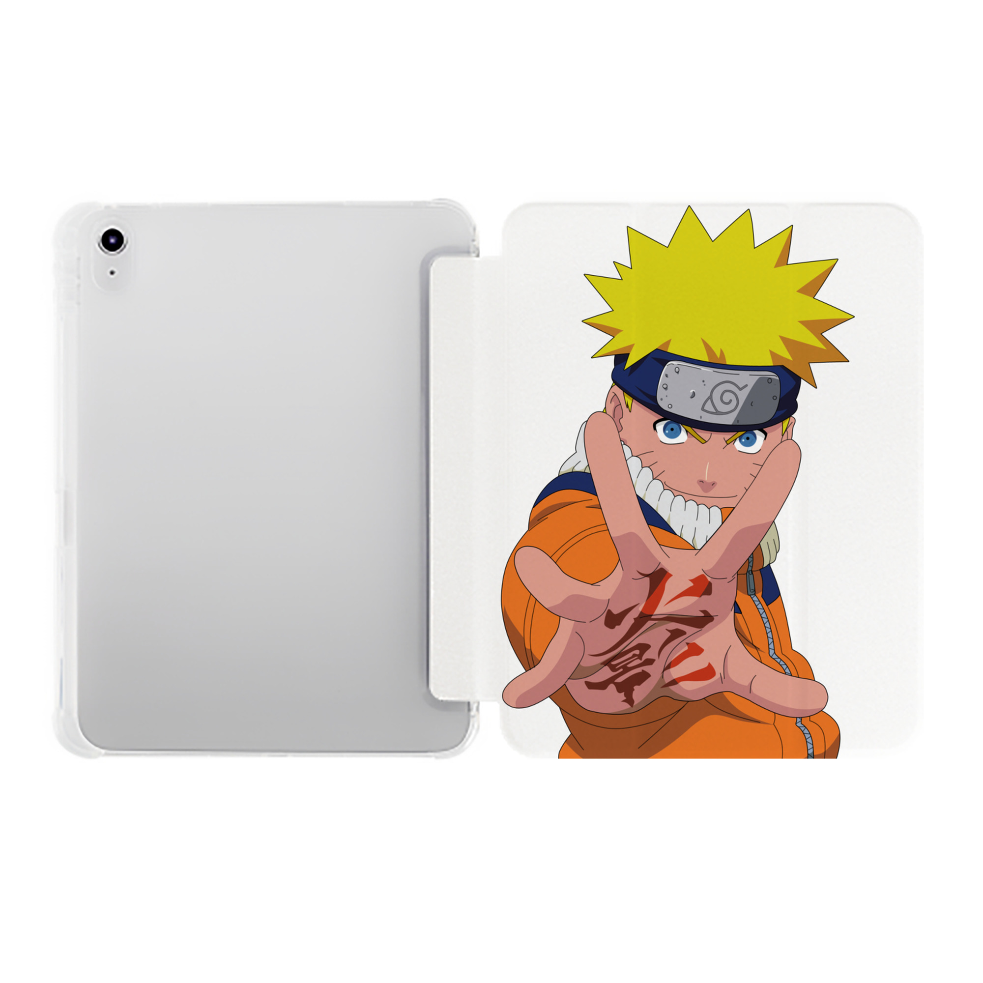 （画像用） NARUTO -ナルト- うずまき ナルト Uzumaki Naruto IPad ケース ペン収納付き 三つ折りスタンド PUレザー×シリコン 対応機種9.5/10.5/10.9インチ